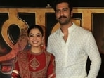 Rashmika Mandanna and Vicky Kaushal at Chhaava trailer launch. Rashmika Mandanna and Vicky Kaushal at Chhaava trailer launch.