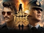 Veer Pahariya and Akshay Kumar in a still from Sky Force. Veer Pahariya and Akshay Kumar in a still from Sky Force.