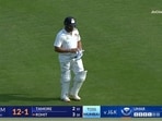Rohit Sharma walks back after getting dismissed for 3 in Mumbai vs J&K Ranji Trophy match Rohit Sharma walks back after getting dismissed for 3 in Mumbai vs J&K Ranji Trophy match