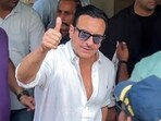 Actor Saif Ali Khan reaches his residence after getting discharged from Lilavati Hospital, in Mumbai on Tuesday. 
