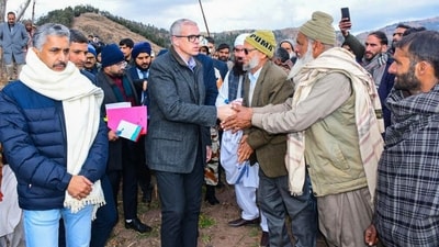 Jammu and Kashmir Chief Minister Omar Abdullah during his visit to Budhal village, where 16 died due to a mysterious illness, in Rajouri on Tuesday. (ANI) Jammu and Kashmir Chief Minister Omar Abdullah during his visit to Budhal village, where 16 died due to a mysterious illness, in Rajouri on Tuesday. (ANI)