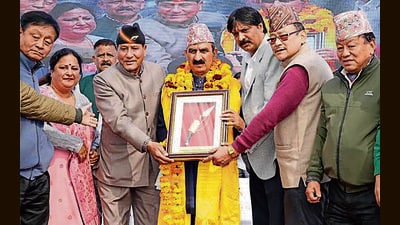Chief minister Sukhvinder Singh Sukhu at an event at Dari Mela Ground in Dharamshala, Kangra, on Thursday. (HT photo) Chief minister Sukhvinder Singh Sukhu at an event at Dari Mela Ground in Dharamshala, Kangra, on Thursday. (HT photo)