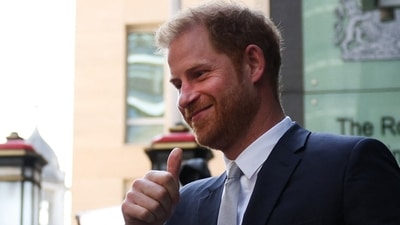 Prince Harry dramatically settled on January 22, 2025, a hotly disputed lawsuit against Rupert Murdoch's UK tabloid publisher, which apologised for hacking the British royal's phone and agreed to pay him "substantial damages". (AFP/Adrian DENNIS) Prince Harry dramatically settled on January 22, 2025, a hotly disputed lawsuit against Rupert Murdoch's UK tabloid publisher, which apologised for hacking the British royal's phone and agreed to pay him "substantial damages". (AFP/Adrian DENNIS)