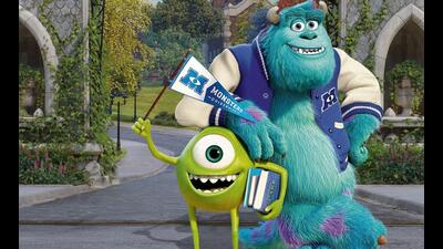 In Monsters Inc Mike tells Sully he’s been jealous of him since “4th grade”. But the prequel shows they met in college. In Monsters Inc Mike tells Sully he’s been jealous of him since “4th grade”. But the prequel shows they met in college.
