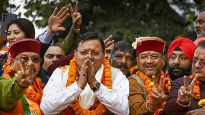 In the state's municipal body elections, Uttarakhand Chief Minister Pushkar Singh Dhami urged the populace to support all BJP candidates. (PTI) In the state's municipal body elections, Uttarakhand Chief Minister Pushkar Singh Dhami urged the populace to support all BJP candidates. (PTI)