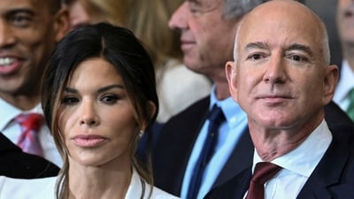 Lauren Sanchez, Amazon founder Jeff Bezos, Google CEO Sundar Pichai and Tesla and SpaceX CEO Elon Musk attend the inauguration ceremony before Donald Trump is sworn in as the 47th US President in the US Capitol Rotunda in Washington, DC, on January 20, 2025.     Saul Loeb/Pool via REUTERS (via REUTERS)
