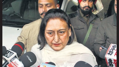Women’s panel chairperson Raj Lali Gill speaks to the media in Ludhiana on Thursday. (HT Photo) Women’s panel chairperson Raj Lali Gill speaks to the media in Ludhiana on Thursday. (HT Photo)