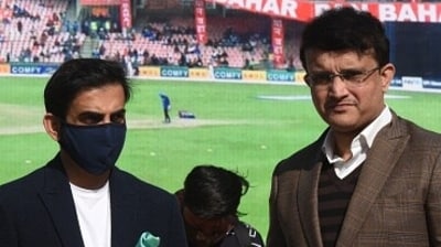 Gautam Gambhir (L) and Sourav Ganguly in 2020 (Hindustan Times) Gautam Gambhir (L) and Sourav Ganguly in 2020 (Hindustan Times)