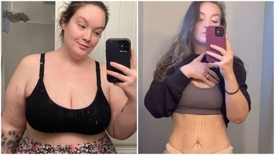Fitness influencer Ketia Osibogun lost almost 62 kg in a drastic transformation. Fitness influencer Ketia Osibogun lost almost 62 kg in a drastic transformation.