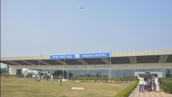 Hindon airport. (Sakib Ali/HT Photo)