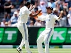 Jasprit Bumrah, Yashasvi Jaiswal and Ravindra Jadeja have all been named in ICC's Test Team Of The Year. (Photo by Martin KEEP / AFP) Jasprit Bumrah, Yashasvi Jaiswal and Ravindra Jadeja have all been named in ICC's Test Team Of The Year. (Photo by Martin KEEP / AFP)
