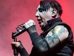 (FILES) Marilyn Manson performs during the Astroworld Festival at NRG Stadium on November 9, 2019 in Houston, Texas. (FILES) Marilyn Manson performs during the Astroworld Festival at NRG Stadium on November 9, 2019 in Houston, Texas.
