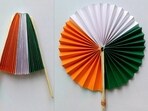 Try creative tricolour paper craft for decor. (Picture courtesy: YouTube/ Crafting with Rachna) Try creative tricolour paper craft for decor. (Picture courtesy: YouTube/ Crafting with Rachna)