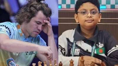 Magnus Carlsen reportedly lost to a nine-year-old kid from Bangladesh. Magnus Carlsen reportedly lost to a nine-year-old kid from Bangladesh.