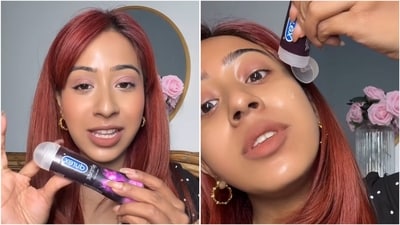 Influencers promote lubricants as face primers, experts urge caution for skin health. (Instagram) Influencers promote lubricants as face primers, experts urge caution for skin health. (Instagram)