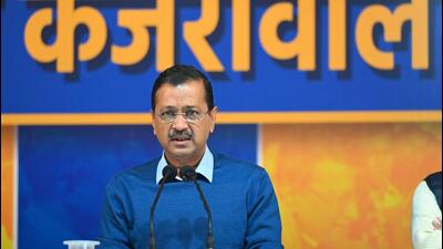 AAP national convener Arvind Kejriwal addresses a press conference at the party office on Friday. (Vipin Kumar/HT Photo) AAP national convener Arvind Kejriwal addresses a press conference at the party office on Friday. (Vipin Kumar/HT Photo)