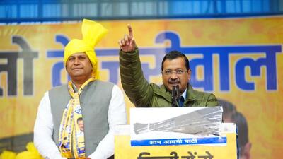 Arvind Kejriwal address a public meeting in Najafgarh Assembly on Friday. (HT Photo) Arvind Kejriwal address a public meeting in Najafgarh Assembly on Friday. (HT Photo)