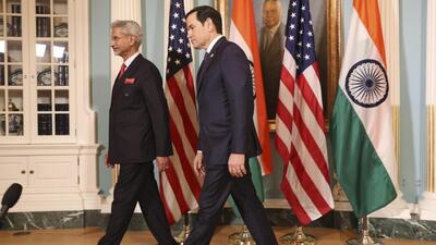 External affairs minister S Jaishankar with US Secretary of State Marco Rubio during a meeting in Washington DC. (X/@DrSJaishankar) External affairs minister S Jaishankar with US Secretary of State Marco Rubio during a meeting in Washington DC. (X/@DrSJaishankar)