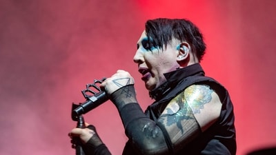 (FILES) Marilyn Manson performs during the Astroworld Festival at NRG Stadium on November 9, 2019 in Houston, Texas. (AFP) (FILES) Marilyn Manson performs during the Astroworld Festival at NRG Stadium on November 9, 2019 in Houston, Texas. (AFP)
