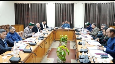 Himachal chief minister Sukhvinder Singh Sukhu during a meeting in Dharamshala on Friday. (HT photo) Himachal chief minister Sukhvinder Singh Sukhu during a meeting in Dharamshala on Friday. (HT photo)