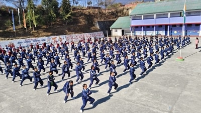 M.L. Meena, Principal of JNV Tawang, addressed the students during the session, emphasising the importance of such programs in today's world. M.L. Meena, Principal of JNV Tawang, addressed the students during the session, emphasising the importance of such programs in today's world.