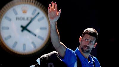 Novak Djokovic waves to the crowd as he leaves the court after retiring from his semi-final against Alexander Zverev. (REUTERS) Novak Djokovic waves to the crowd as he leaves the court after retiring from his semi-final against Alexander Zverev. (REUTERS)