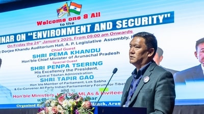Arunachal Pradesh chief minister Pema Khandu. (CM Office) Arunachal Pradesh chief minister Pema Khandu. (CM Office)