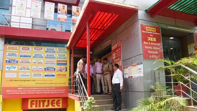 Police in Uttar Pradesh filed two first information reports against FIITJEE over the abrupt closure of the coaching institute’s centres in Noida and Ghaziabad that has left hundreds of students in the lurch ahead of board and college entrance examinations. (HT Photo)