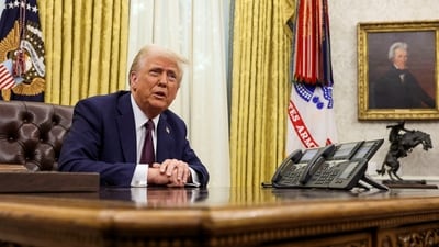 US President Donald Trump could have a third term in office if the resolution passes in both Houses (REUTERS)