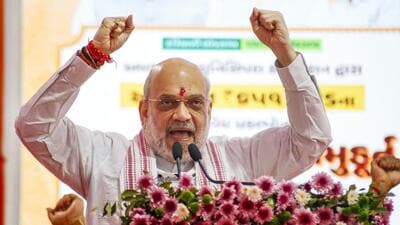 Union home minister Amit Shah at an event in Ahmedabad on Thursday. (PTI Photo) Union home minister Amit Shah at an event in Ahmedabad on Thursday. (PTI Photo)