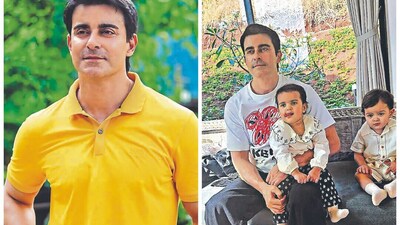 Gautam Rode with his twins — daughter Radhya and son Raditya Gautam Rode with his twins — daughter Radhya and son Raditya