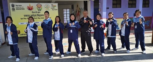 A black belt holder in Taekwondo, Sangey Tsering has trained 238 girl students, to empower them with essential self-defense techniques. A black belt holder in Taekwondo, Sangey Tsering has trained 238 girl students, to empower them with essential self-defense techniques.