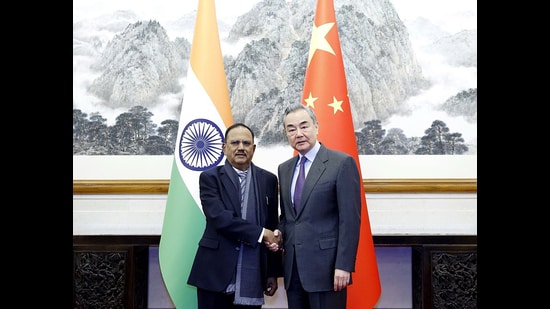 Beijing, Dec 19 (ANI): Indian Special Representative and National Security Advisor Ajit Doval with Chinese Special Representative, Member of the Political Bureau of the CPC Central Committee and Director of the Central Foreign Affairs Office Wang Yi at the 23rd meeting of the Special Representatives on the China-India Boundary Question, in Beijing on Wednesday. (ANI Photo) (India in China - X)