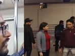The woman and the man can be heard screaming in the video. The woman and the man can be heard screaming in the video.