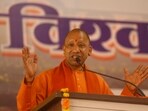Uttar Pradesh Chief Minister Yogi Adityanath addresses Sant Sammelan organised by Vishva Hindu Parishad (VHP) at its pandal at the ongoing the Maha Kumbh Mela festival, in Prayagraj, Saturday, January 25, 2025. Uttar Pradesh Chief Minister Yogi Adityanath addresses Sant Sammelan organised by Vishva Hindu Parishad (VHP) at its pandal at the ongoing the Maha Kumbh Mela festival, in Prayagraj, Saturday, January 25, 2025.