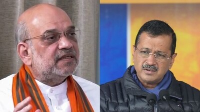 Union home minister Amit Shah and AAP convenor Arvind Kejriwal. (File Photo)