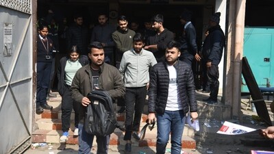 Candidates who appeared for CMAT exam coming out of exam centre at Patliputra in Patna. (Santosh Kumar ) Candidates who appeared for CMAT exam coming out of exam centre at Patliputra in Patna. (Santosh Kumar )