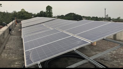 Earlier this week, PMC took action against Treasure Park housing society in Sahakarnagar for installing solar panels that exceeded the 1.8-metre height limit. (REPRESENTATIVE PHOTO) Earlier this week, PMC took action against Treasure Park housing society in Sahakarnagar for installing solar panels that exceeded the 1.8-metre height limit. (REPRESENTATIVE PHOTO)