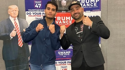 Kush Desai (L), a former journalist and Indian-American, has extensive experience in political communications. (X/Kush Desai) Kush Desai (L), a former journalist and Indian-American, has extensive experience in political communications. (X/Kush Desai)