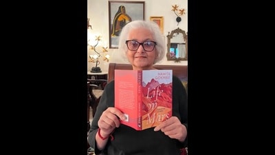 Namita Gokhale with her latest book. (HT Photo) Namita Gokhale with her latest book. (HT Photo)
