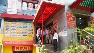 Noida's education department inspected four coaching centres in Noida on Tuesday. (HT Photo) Noida's education department inspected four coaching centres in Noida on Tuesday. (HT Photo)
