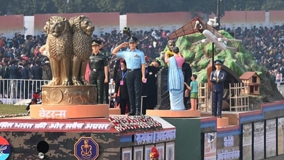National Bravery Awards are given out on Republic Day to recognise kids who have demonstrated extraordinary bravery by defending others or speaking out against injustice. In pic: Veteran's tableaux during full dress rehearsal for Republic Day parade 2025, at Kartavya Path in New Delhi, India. (Hindustan Times/Arvind yadav) National Bravery Awards are given out on Republic Day to recognise kids who have demonstrated extraordinary bravery by defending others or speaking out against injustice. In pic: Veteran's tableaux during full dress rehearsal for Republic Day parade 2025, at Kartavya Path in New Delhi, India. (Hindustan Times/Arvind yadav)