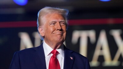 President Donald Trump arrives to speak about the economy during an event at the Circa Resort and Casino in Las Vegas, Saturday, Jan. 25, 2025. (AP) President Donald Trump arrives to speak about the economy during an event at the Circa Resort and Casino in Las Vegas, Saturday, Jan. 25, 2025. (AP)