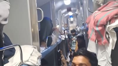 Passengers can be seen sitting on reserved seats for RPF. (Instagram ) Passengers can be seen sitting on reserved seats for RPF. (Instagram )