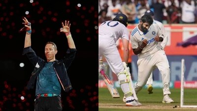 Hours before the Ahmedabad concert, Coldplay took to social media to namedrop Jasprit Bumrah as they took a hilarious dig at the “badly drawn ball” at the venue Hours before the Ahmedabad concert, Coldplay took to social media to namedrop Jasprit Bumrah as they took a hilarious dig at the “badly drawn ball” at the venue