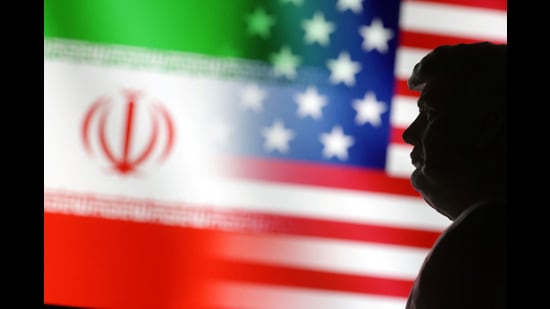 A 3D-printed miniature model of U.S. President-elect Donald Trump and the U.S. and Iran flags are seen in this illustration taken January 15, 2025. REUTERS/Dado Ruvic/Illustration (REUTERS)