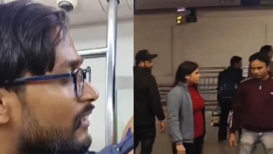 The woman and the man can be heard screaming in the video. (X/@Gharkakalesh)