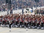 Republic Day Parade displays India's cultural legacy and military prowess via the tableaux and coordinated marches by contingents. In pic: Assam Rifles Contingent during the full dress rehearsal for the Republic Day Parade 2025 at the Kartavya Path in New Delhi, India. Republic Day Parade displays India's cultural legacy and military prowess via the tableaux and coordinated marches by contingents. In pic: Assam Rifles Contingent during the full dress rehearsal for the Republic Day Parade 2025 at the Kartavya Path in New Delhi, India.