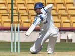 Punjab's captain Shubman Gill plays a shot on the third day of a Ranji Trophy cricket match against Karnataka. Punjab's captain Shubman Gill plays a shot on the third day of a Ranji Trophy cricket match against Karnataka.