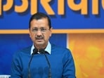File photo of AAP national convener Arvind Kejriwal addressing a press conference at the party office. File photo of AAP national convener Arvind Kejriwal addressing a press conference at the party office.